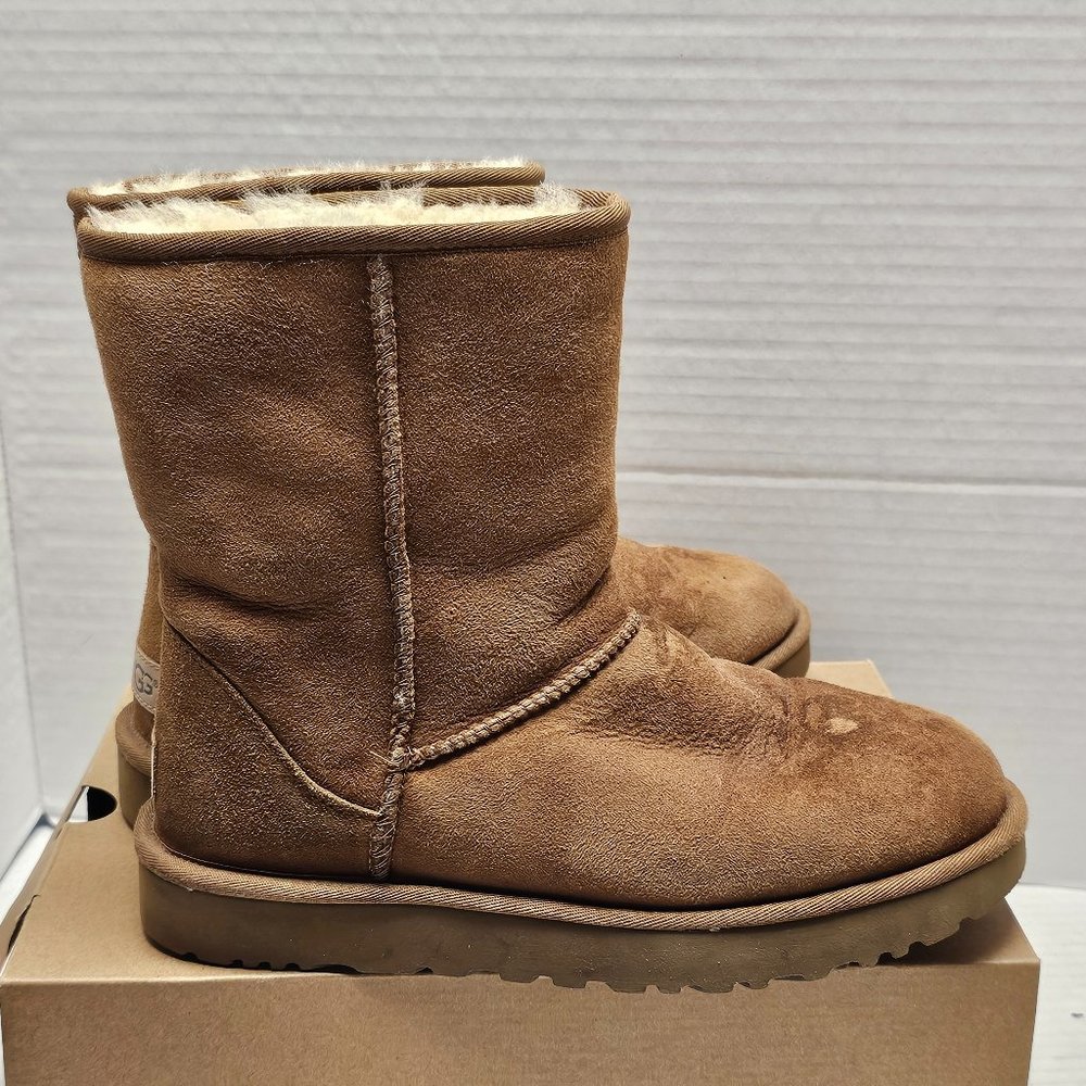 Womens Brown Fully lined inside Fur Wool 1016223 Classic Short Boots 9 40
